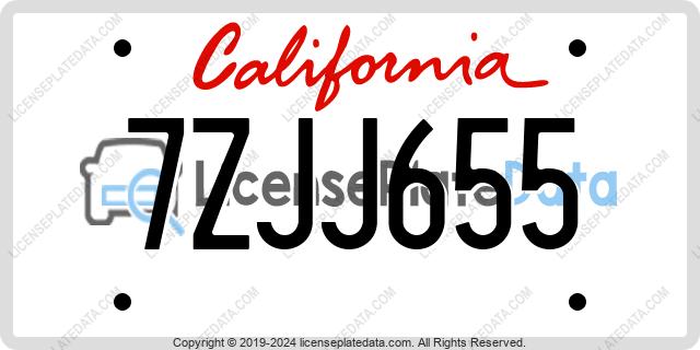 7ZJJ655, California