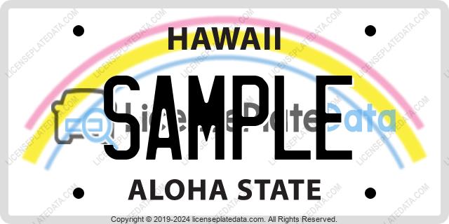 Hawaii License Plate