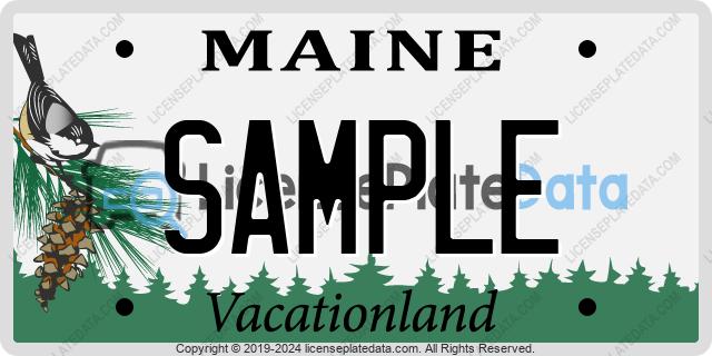Maine License Plate