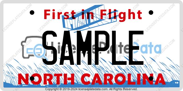 North Carolina License Plate
