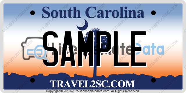 South Carolina License Plate