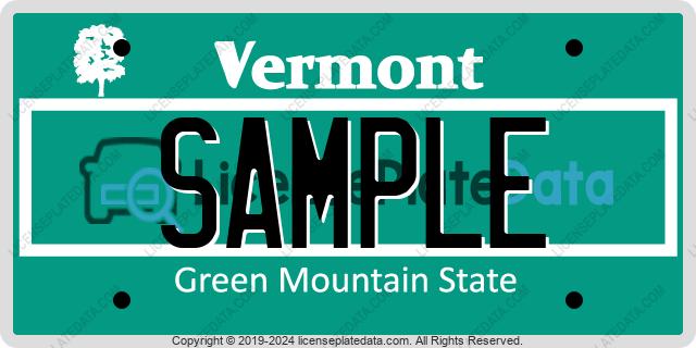 Vermont License Plate
