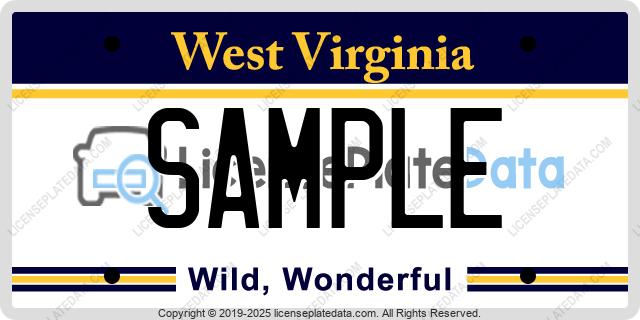 West Virginia License Plate