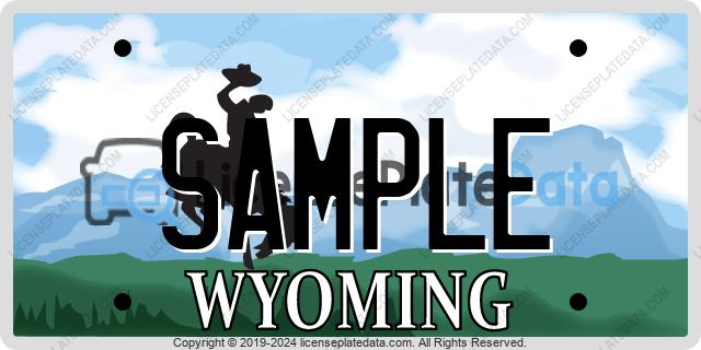 Wyoming License Plate